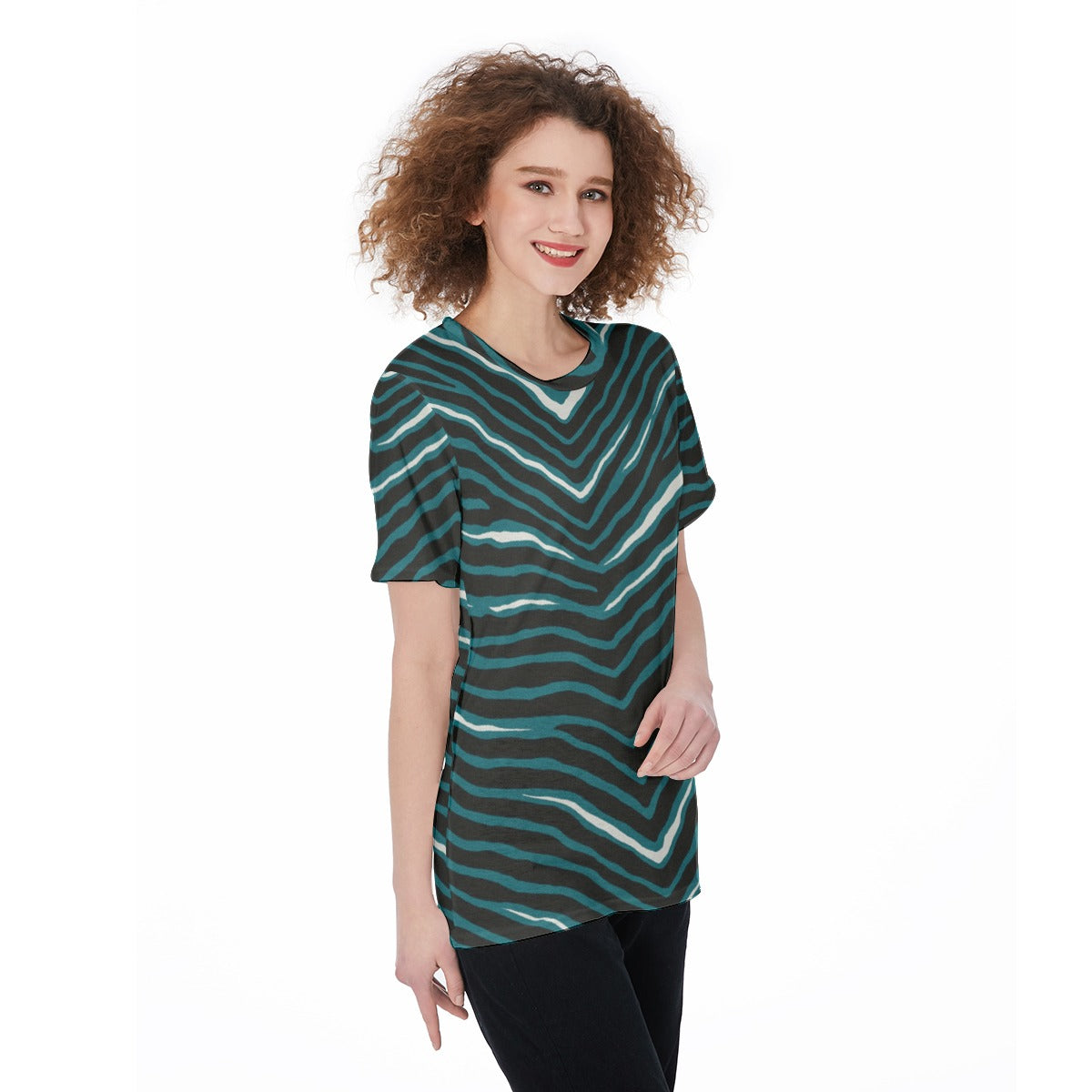 Philadelphia Football Game Day All-Over Print Women's O-Neck T-Shirt|180 GSM Jersey