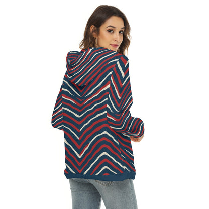 SD HUESCA Women's Borg Fleece Hoodie With Half Zip