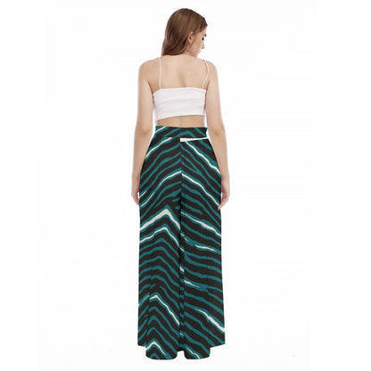 Philadelphia Football Game Day All-Over Print Women's High Waist Wide Leg Trousers
