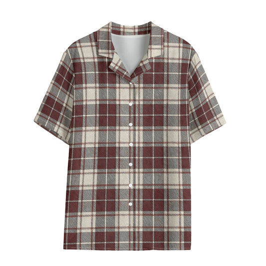 Oklahoma Tartan Plaid Sooners Women's Hawaii Shirt | Rayon
