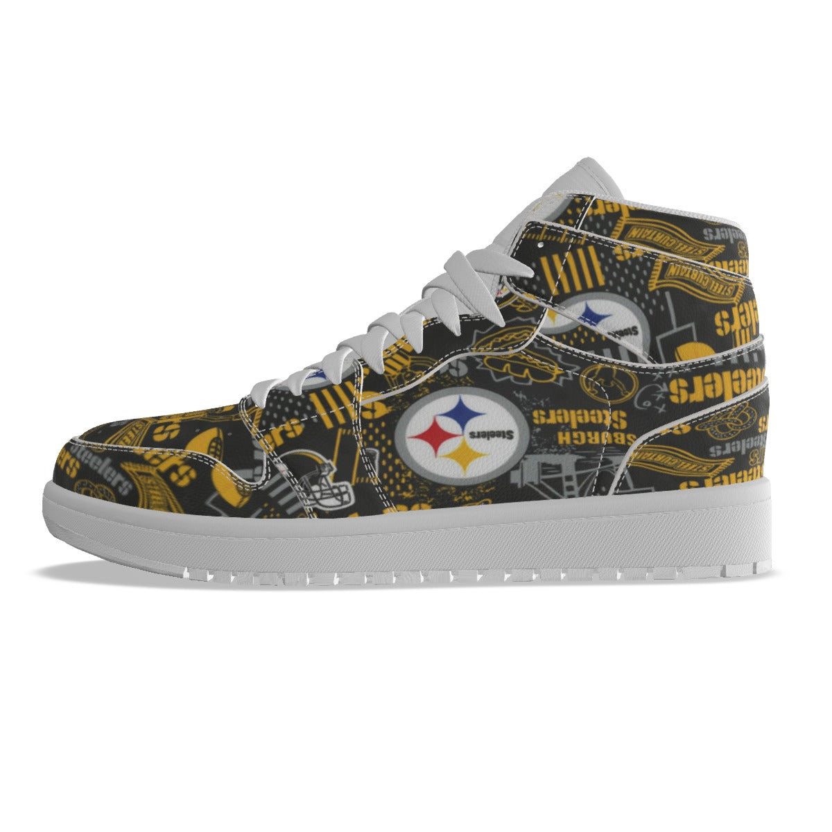 Pittsburgh Steelers Women's Synthetic Leather Stitching Shoes