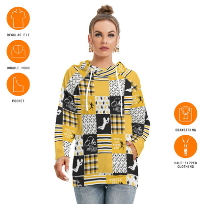 All-Over Print Women's Hoodie With Double Hood