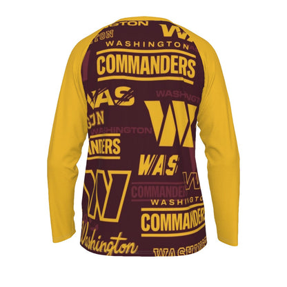 Washington Commanders Men's Long Sleeve T-shirt With Raglan Sleeve