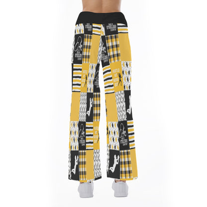 All-Over Print Women's High-waisted Straight-leg Trousers