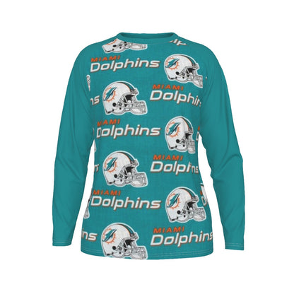 Miami Football Game Day All-Over Print Men's Long Sleeve T-shirt With Raglan Sleeve