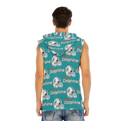 Miami Football Game Day All-Over Print Men’s Sleeveless Pullover Hoodie