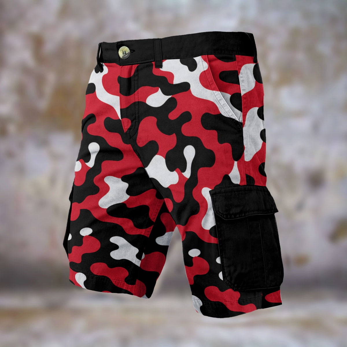 Urban Legend Atlanta Falcons Red Black White Camo Cargo Shorts