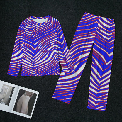 Buffalo Bills Zubaz Women's Raglan Sleeve Pajamas With Wide Ankles