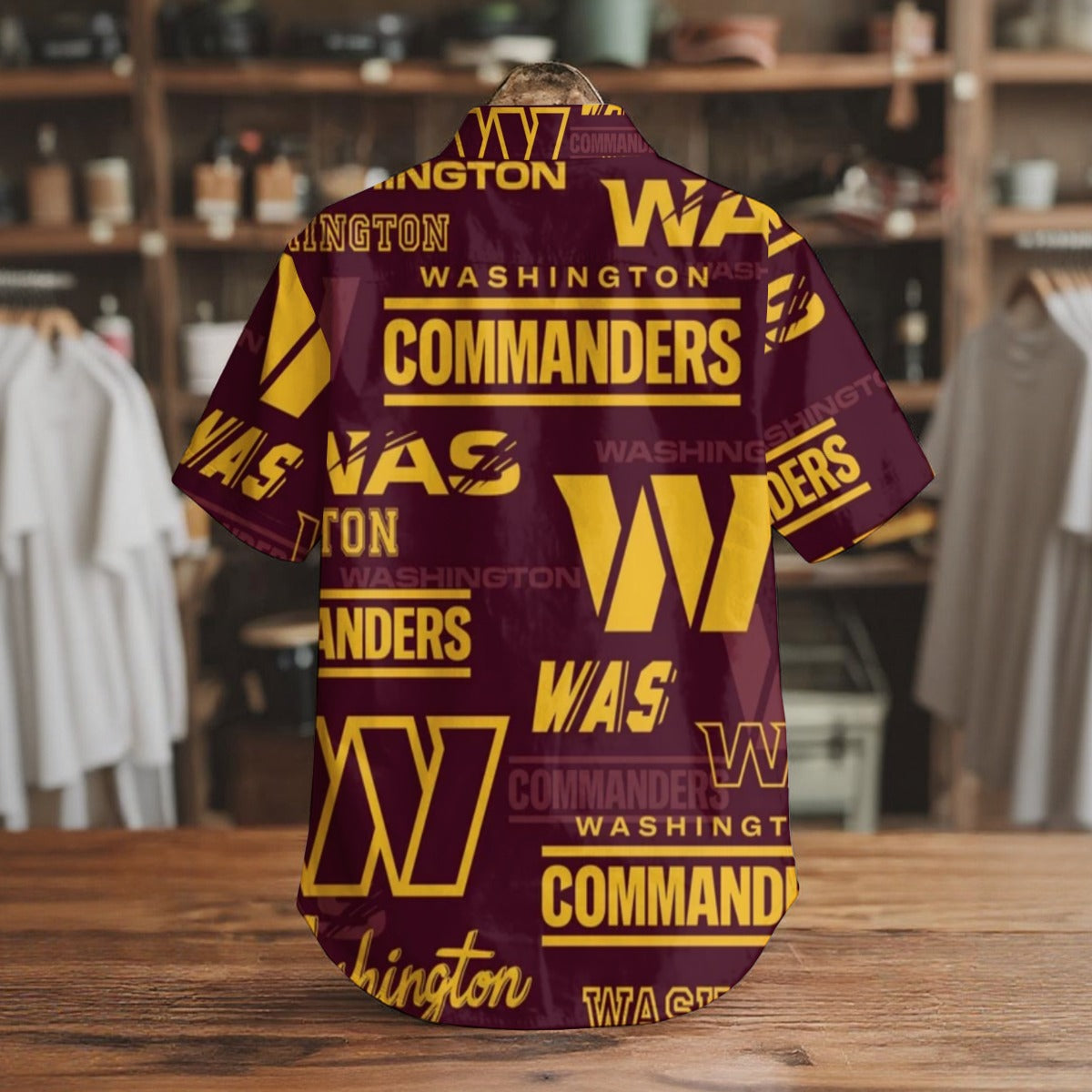 Washington Commanders Men's Short Sleeve Shirt With Pockets