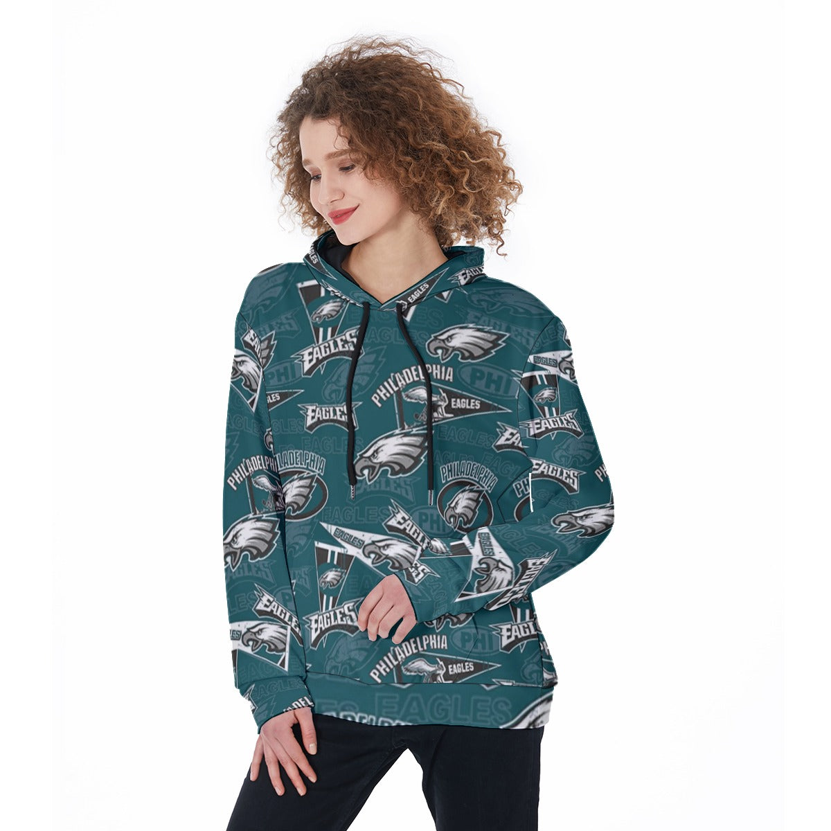Philadelphia Football Game Day All-Over Print Women's Heavy Fleece Hoodie