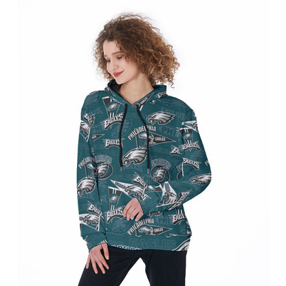 Philadelphia Football Game Day All-Over Print Women's Heavy Fleece Hoodie