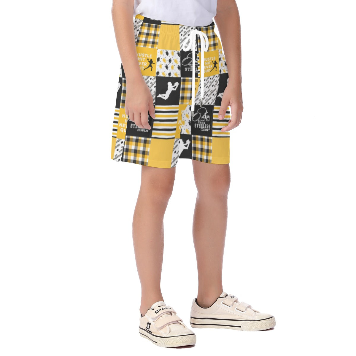 Pittsburgh Steelers All-Over Print Kid's Beach Shorts