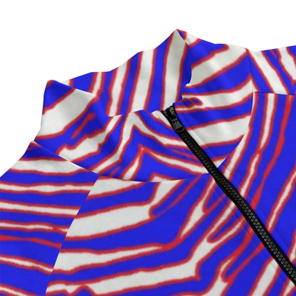 Buffalo Bills Zubaz Unisex Stand Up Collar Jacket With Raglan Sleeve | 310GSM Cotton