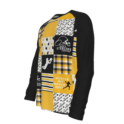 All-Over Print Men's Raglan Long Sleeve T-shirt  | 190GSM Cotton