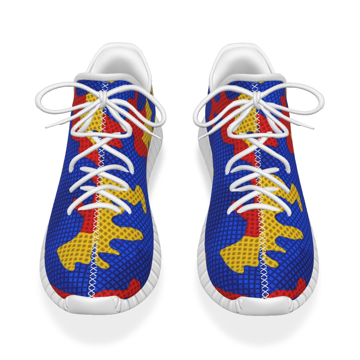 Urban Legend Kansas Jayhawks Blue Red White Camo Coconut Sneakers Shoes