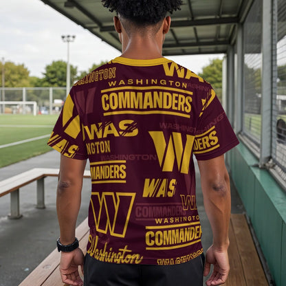 Washington Commanders Drop Shoulder Crew Neck T-Shirt