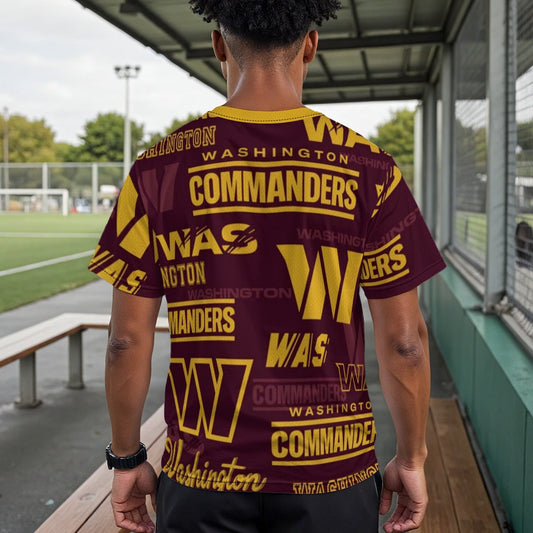 Washington Commanders Drop Shoulder Crew Neck T-Shirt