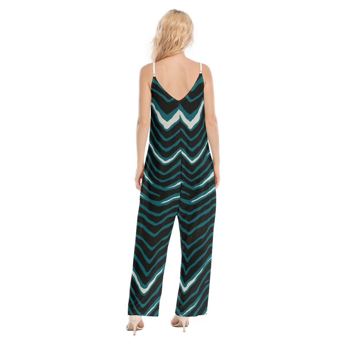 Philadelphia Football Game Day All-Over Print Women's Loose Cami Jumpsuit