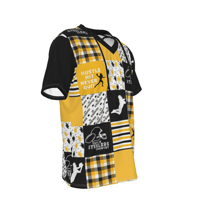 All-Over Print Men's Short Sleeve T-shirt with Neckline Tie