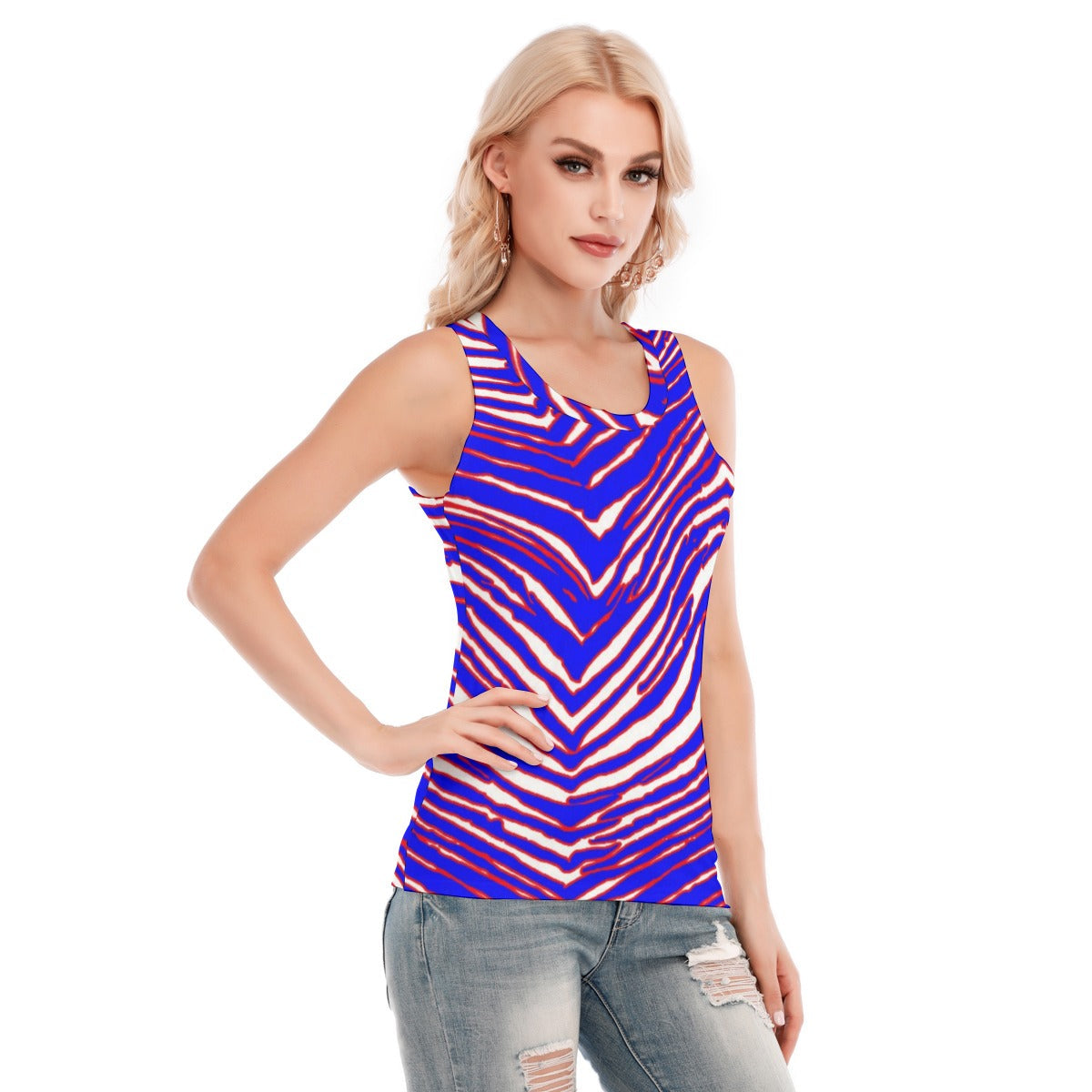 Buffalo Bills Zubaz Women's Skinny Sport Tank Top