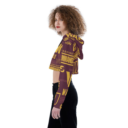 Washington Commanders Women's Crop Top Hoodie