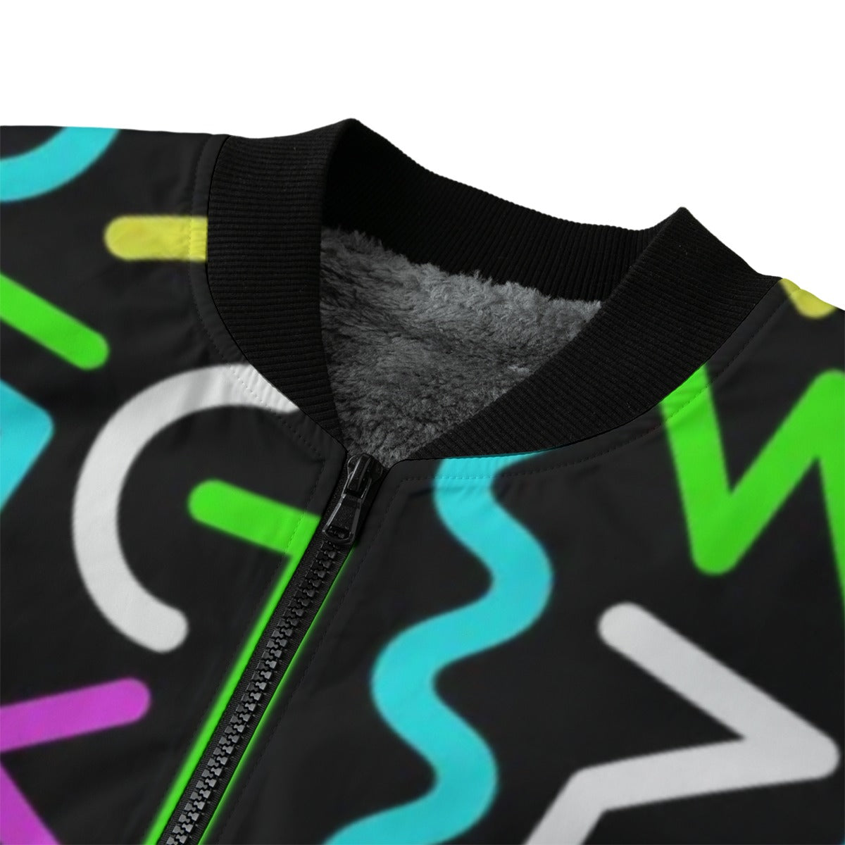 Urban Legend 90s Street Art and Retro Rhythm – 80s Fleece Bomber Jacket