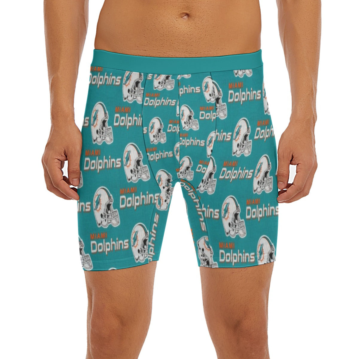 Miami Football Game Day All-Over Print Men's Long Boxer Briefs