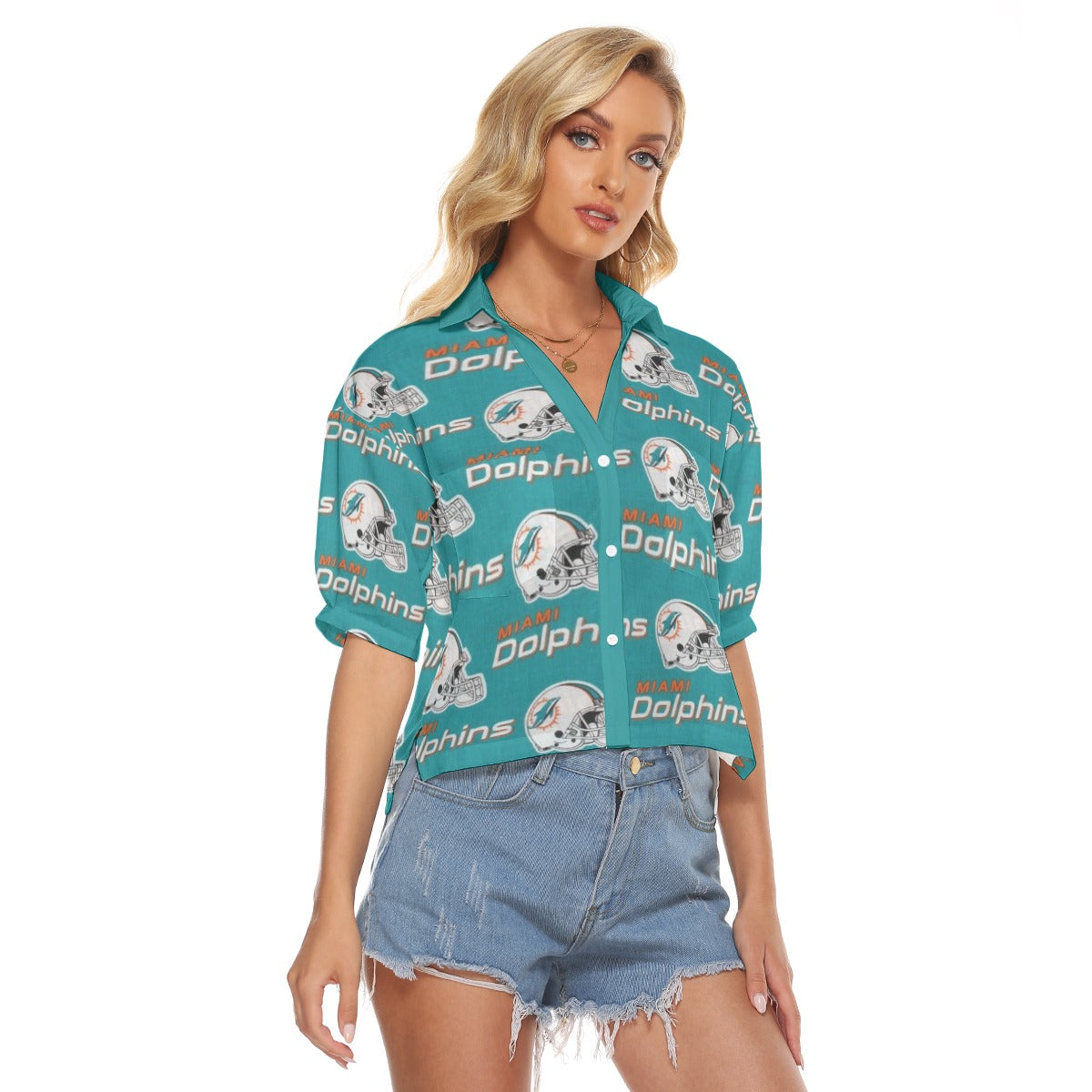 Miami Football Game Day All-Over Print Women's V-neck Shirts