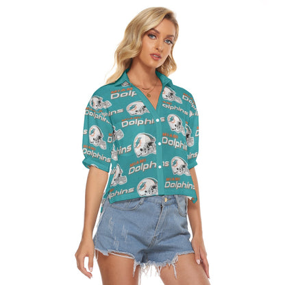 Miami Football Game Day All-Over Print Women's V-neck Shirts