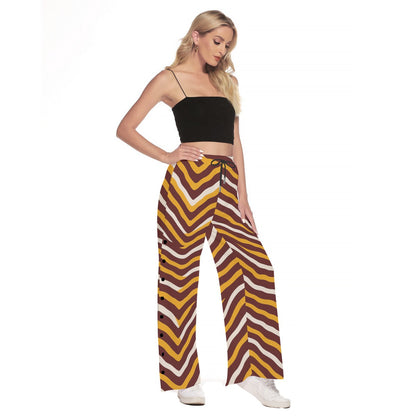 Washington Commanders Women's Side Slit Snap Button Trousers