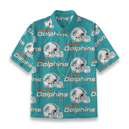 Miami Football Game Day All-Over Print Children's Shirt With Pocket | 125GSM Cotton