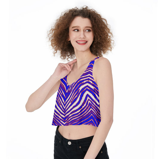 Buffalo Bills Zubaz Crop-Tank Top