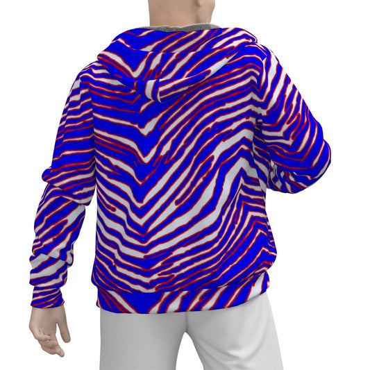 Buffalo Bills Zubaz Men's Sherpa Fleece Zip Up Hoodie