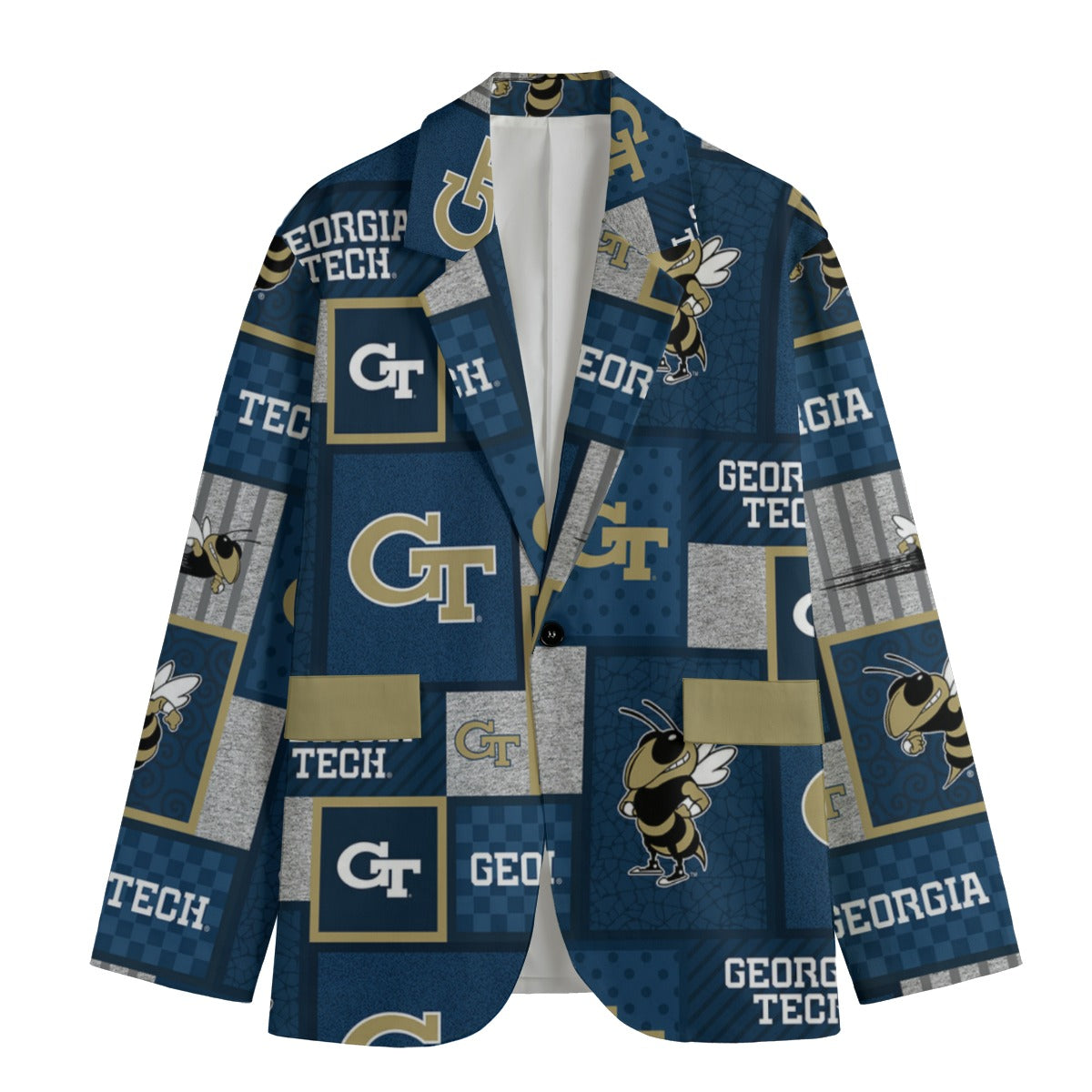Georgia - Yellow Jackets Game Day Flat Lapel Collar Blazer