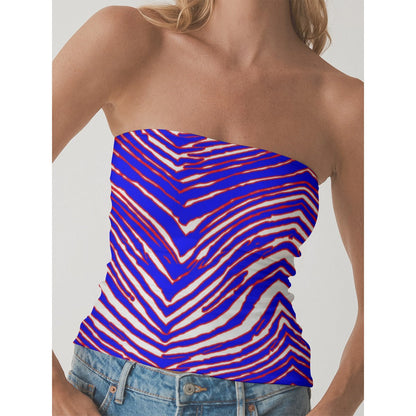 Buffalo Bills Zubaz Women's Double-Layer Strapless Top