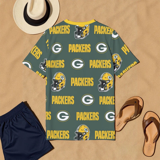 Green Bay Football Game Day All-Over Print Men's O-Neck T-Shirt | 190GSM Cotton