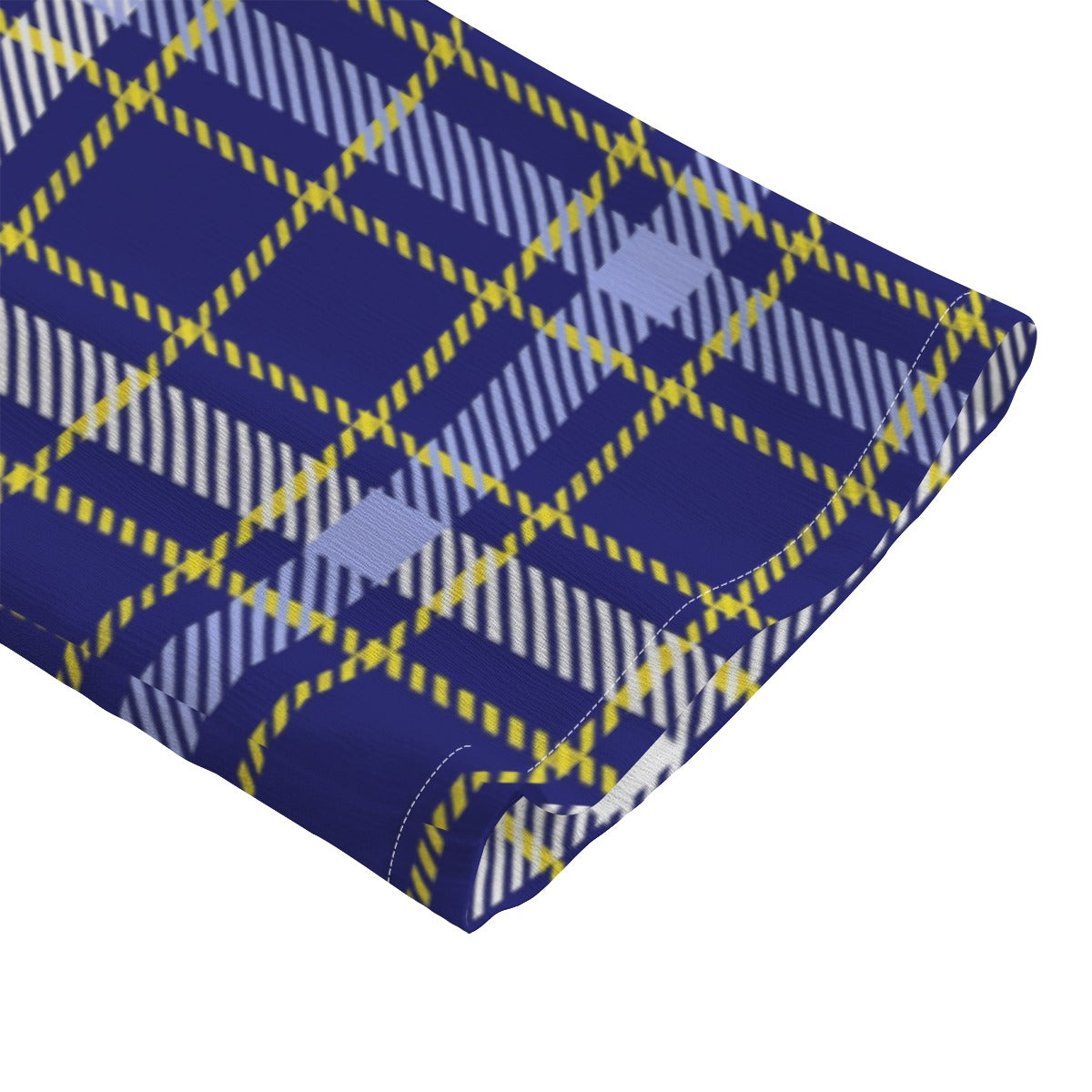 Michigan Tartan Plaid Wolverines Women's Chiffon Shirt With Elbow Sleeve