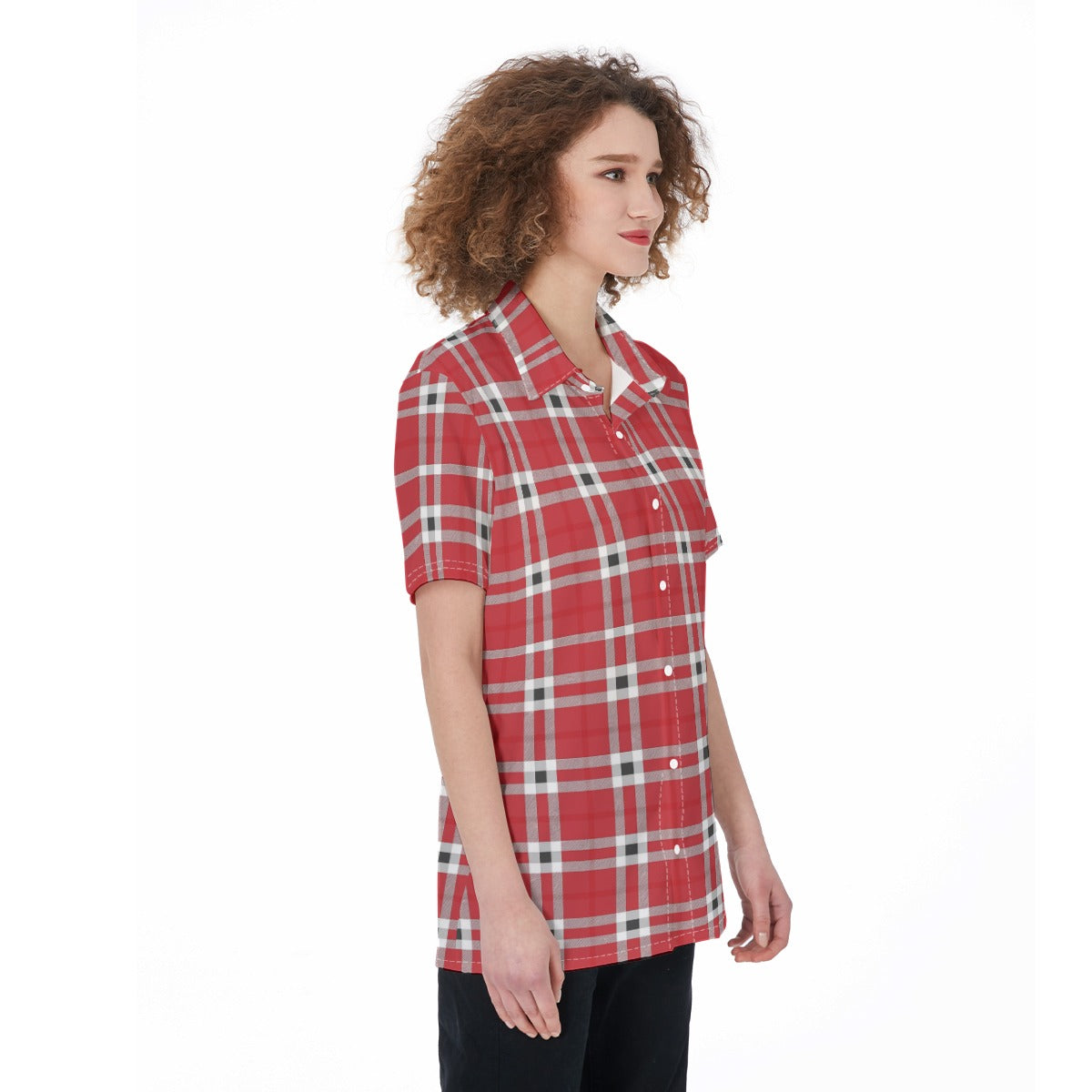 Houston Tartan Plaid Cougars Women's Shirt