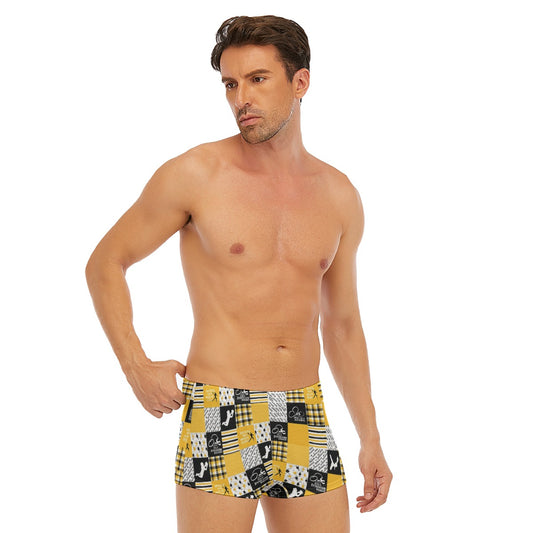 All-Over Print Men's Short Boxer Briefs