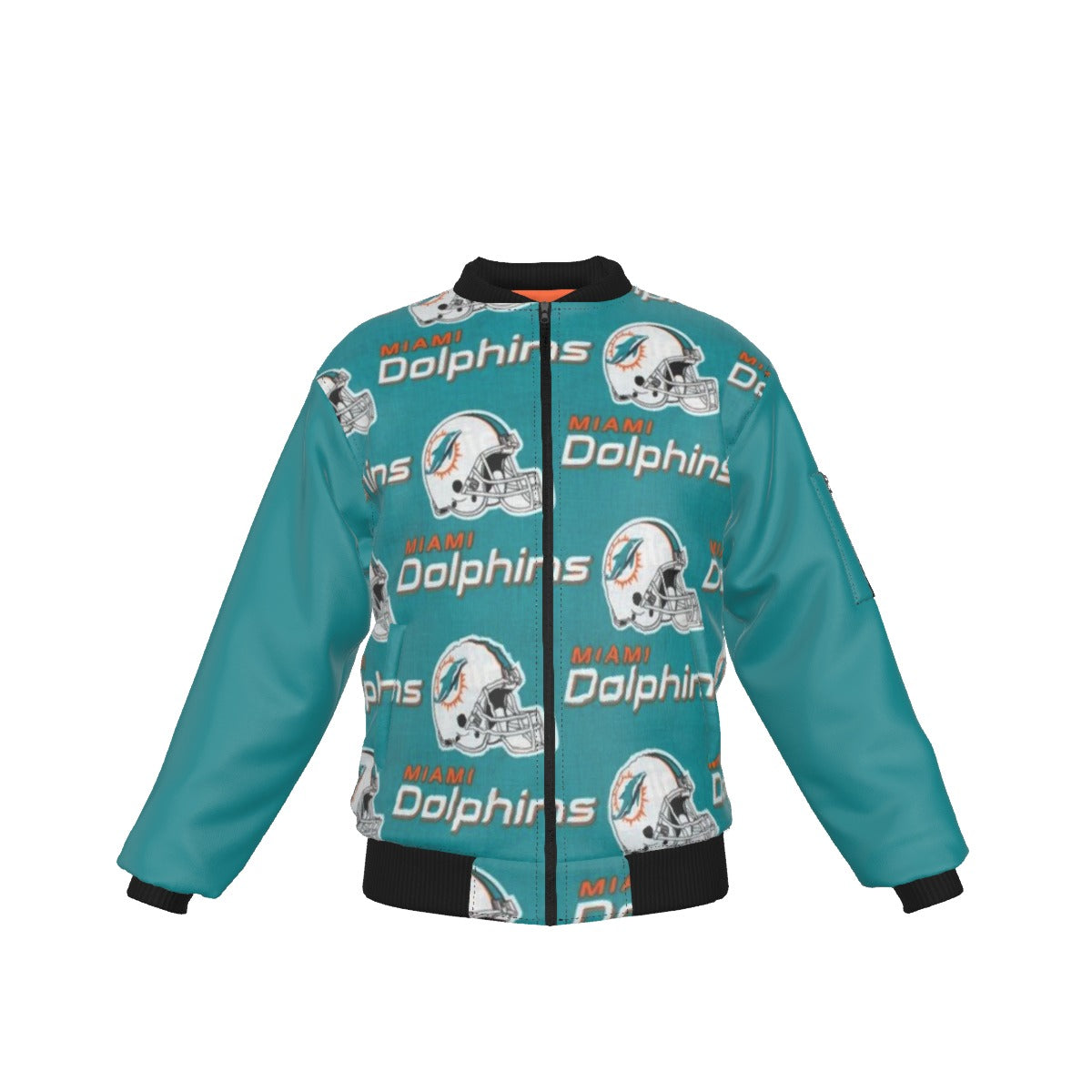 Miami Football Game Day All-Over Print Men's Bomber Jacket With Sleeve Pocket