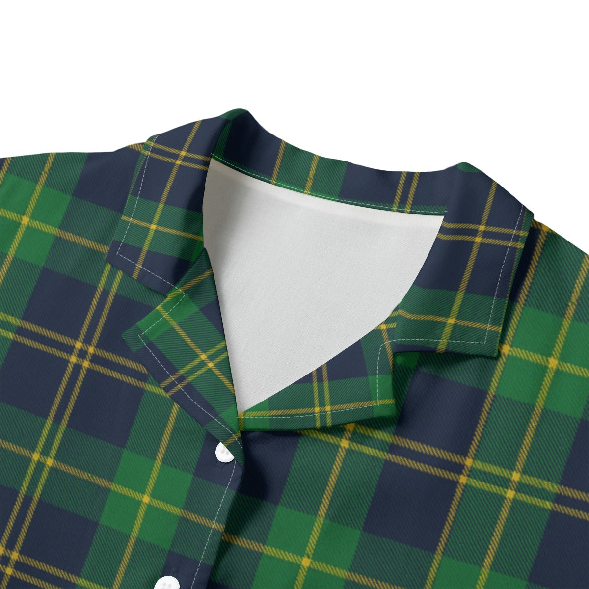 Notre Dame Tartan Plaid Fighting Irish Women's Hawaii Shirt | Rayon