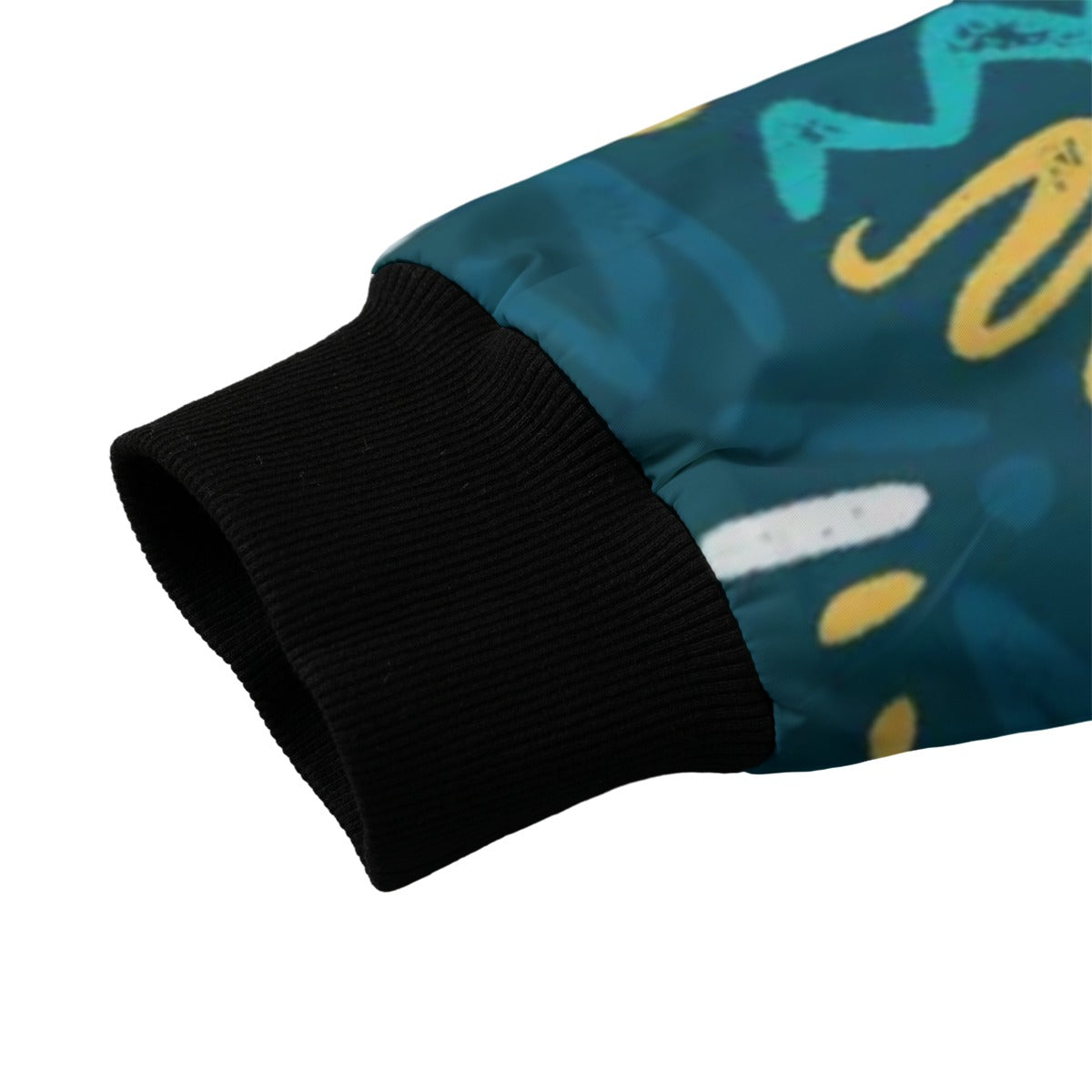 Urban Legend 90s Street Icons – Hand-Drawn Abstract Pattern Fleece Bomber Jacket