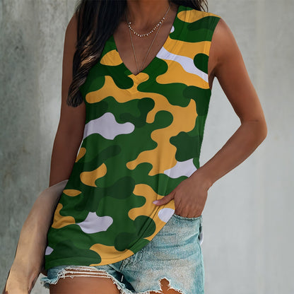 Green Bay Football Game Day All-Over Print Women's Sleeveless V-Neck Tank Top