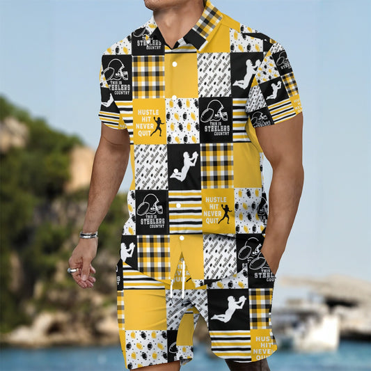 All-Over Print Men's Summer Shirt Set