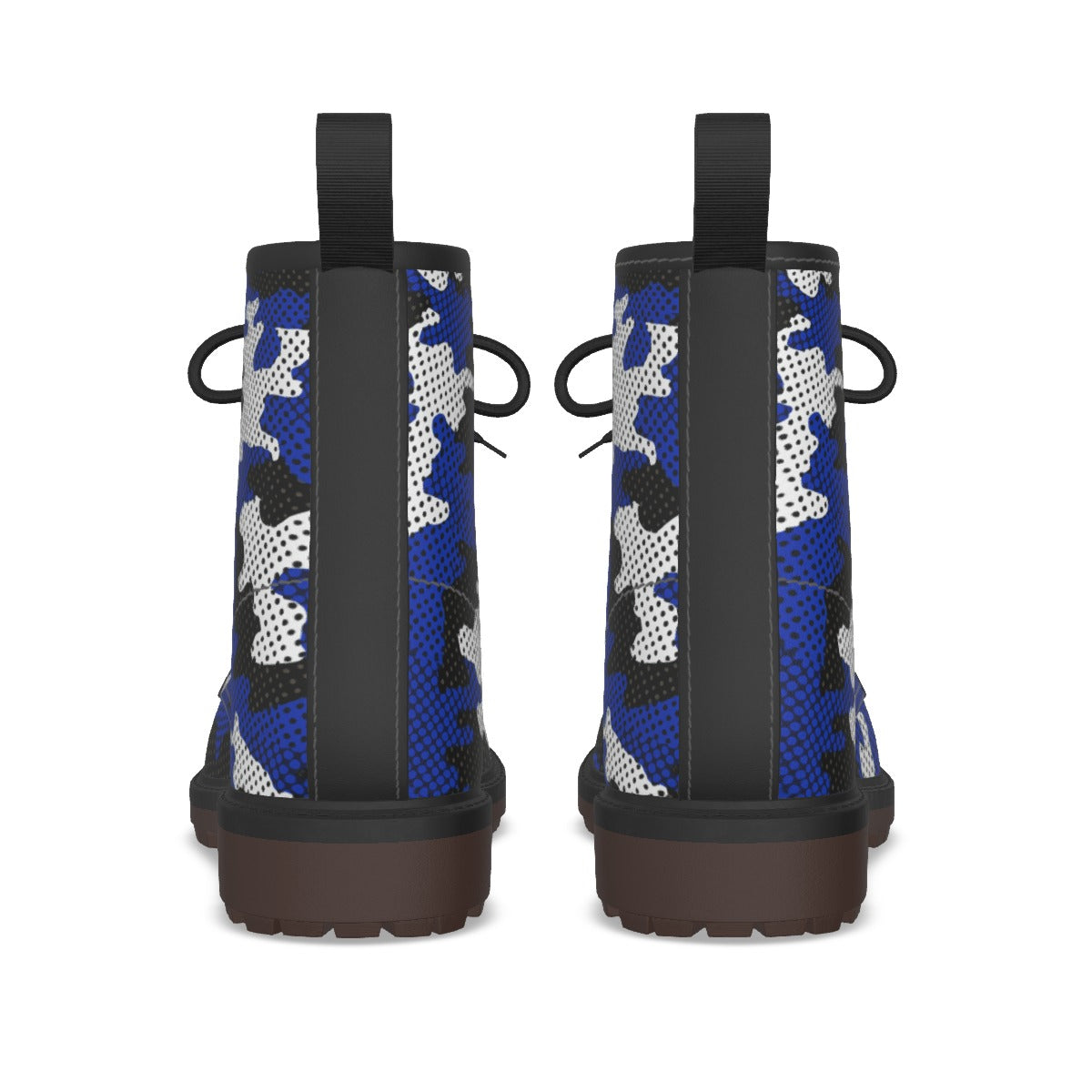 Urban Legend Kentucky Blue and White Camo Martin Short Boots – Wildcats-Inspired Streetwear for Game