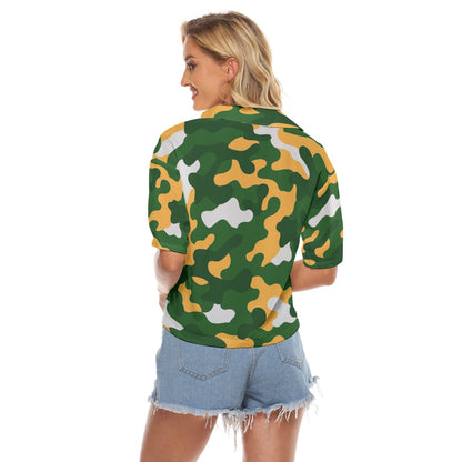 Green Bay Football Game Day All-Over Print Women's V-neck Shirts