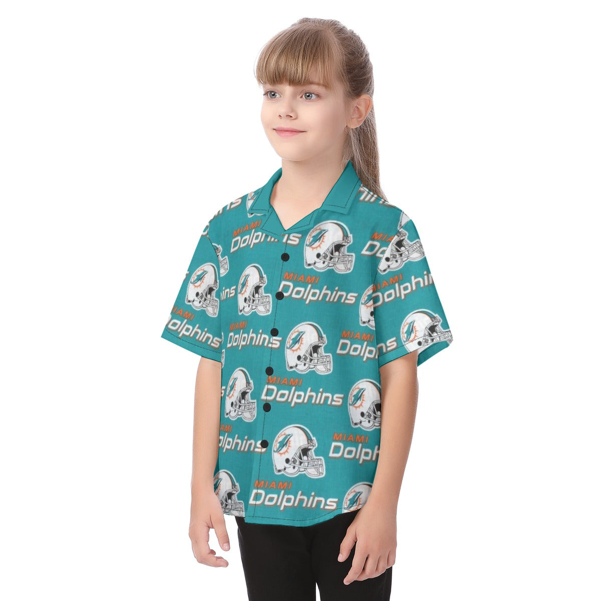 Miami Football Game Day All-Over Print Kid's Hawaiian Vacation Shirt