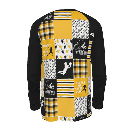 All-Over Print Men's Raglan Long Sleeve T-shirt  | 190GSM Cotton