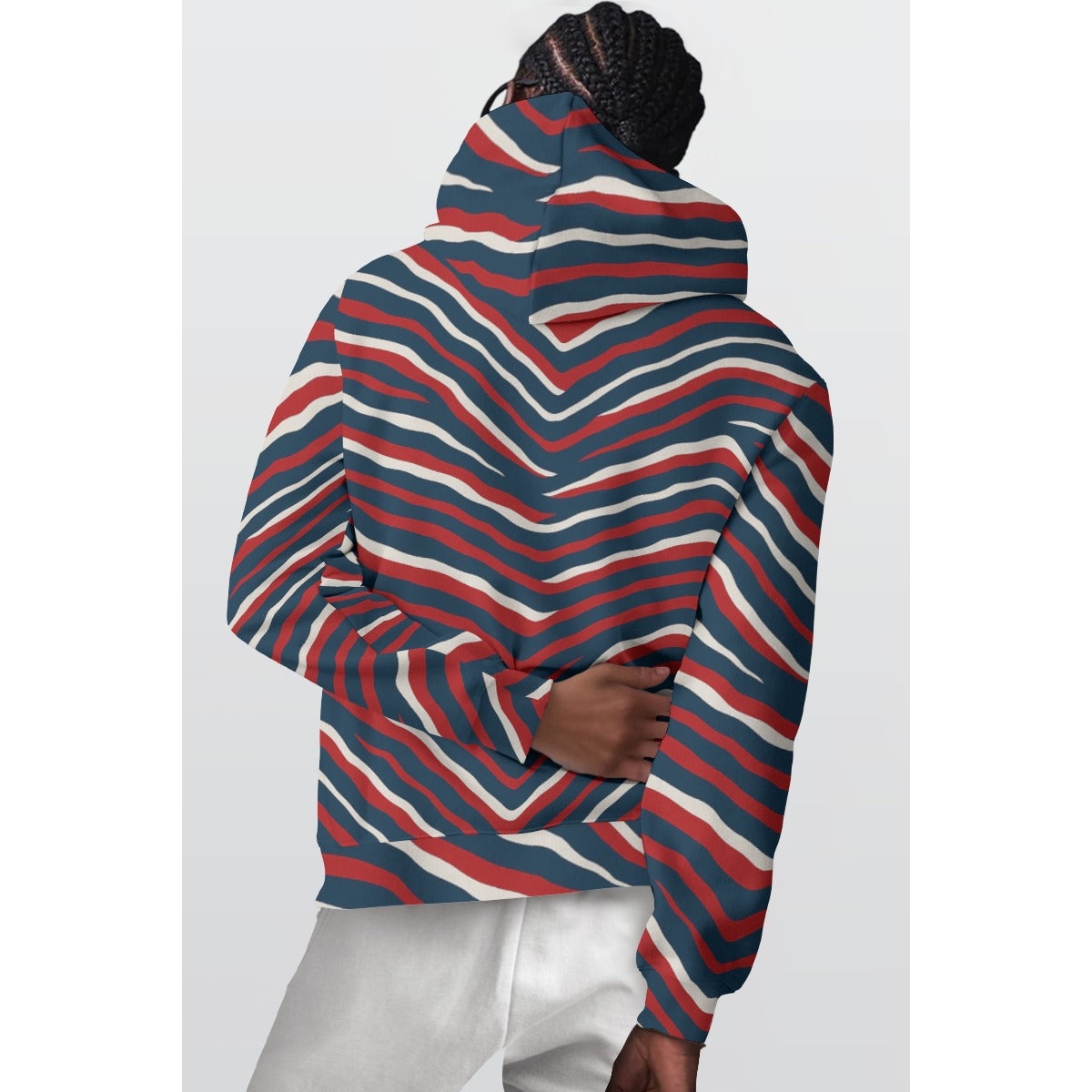 New England Football Game Day All-Over Print Men's Pullover Hoodie