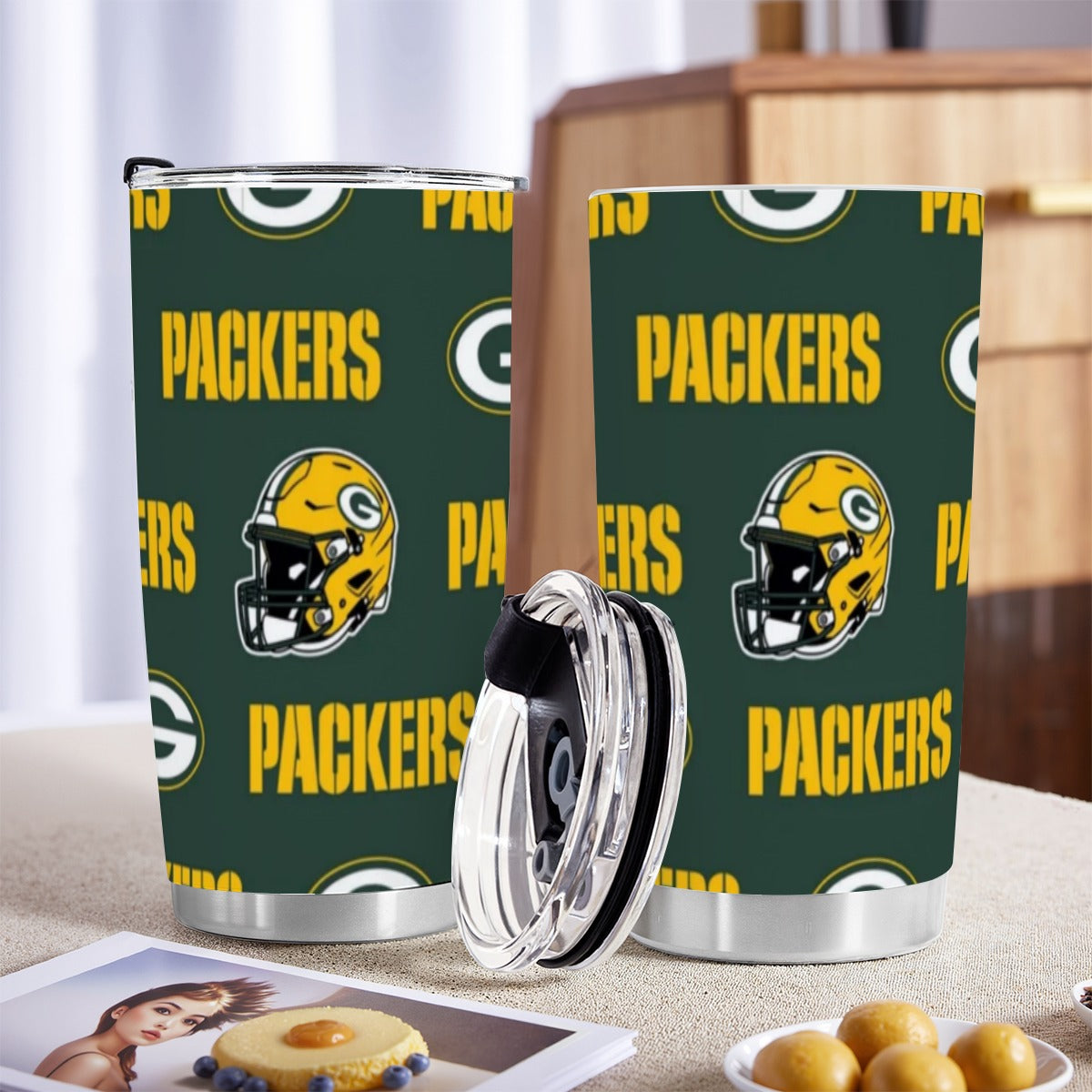 Green Bay Football Game Day Custom 20OZ Tumbler With Sliding Lid For The USA